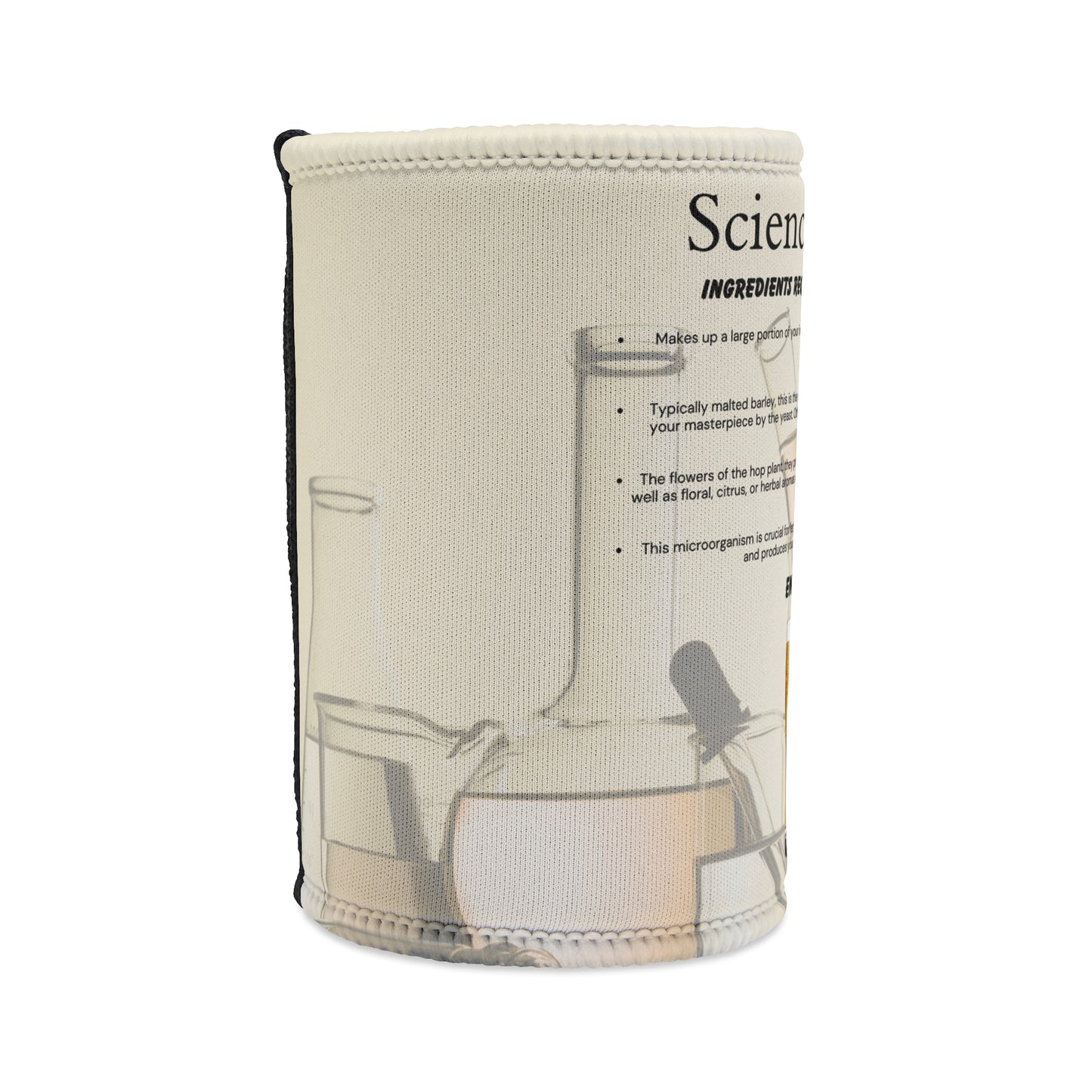 Stubby Cooler — 'Science Project' Beer Can Koozie with A+ Design