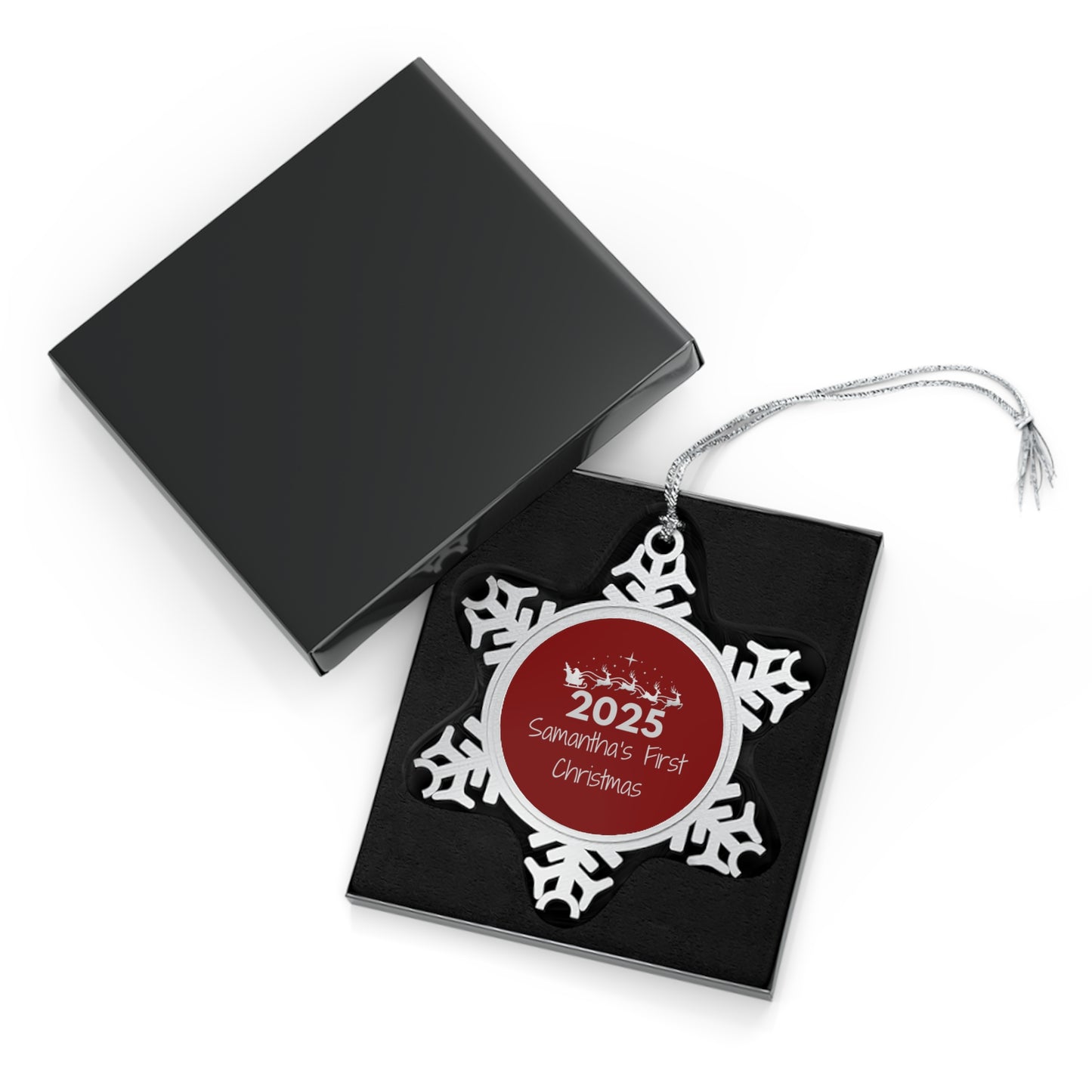 Personalized Pewter Snowflake Ornament for Christmas 2025