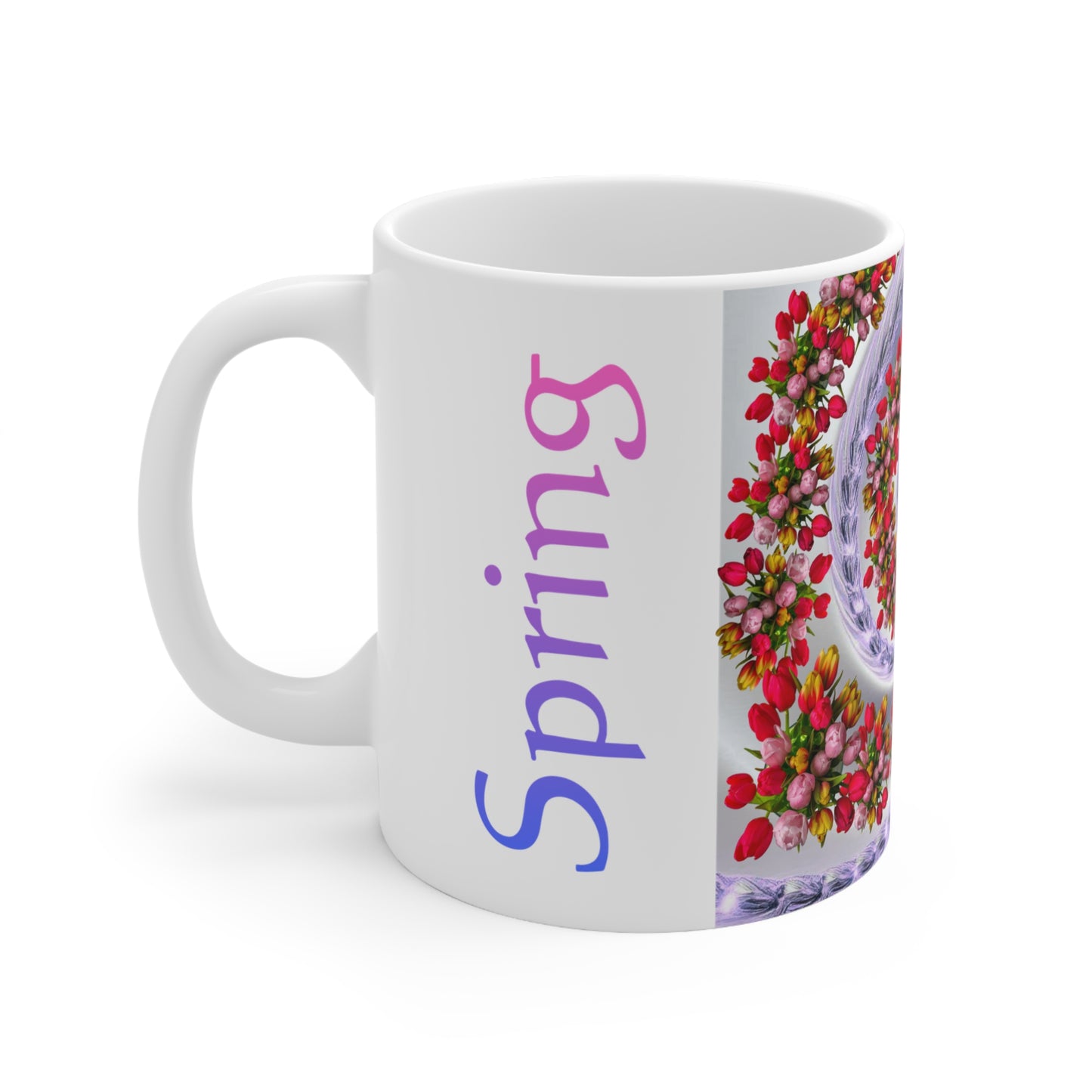 Spring Time Coffee Mug — Ceramic 11oz, Everyday Floral Morning Brew