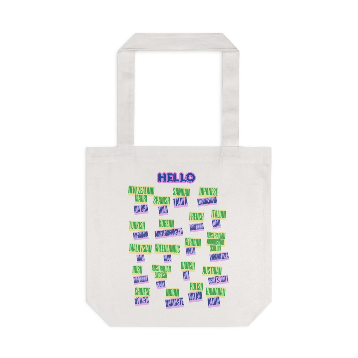 Multilingual Greeting Cotton Tote Bag | Eco-Friendly Shopping Bag, Travel Tote, Gift for Language Lovers, Reusable Grocery Bag, Cute [...]