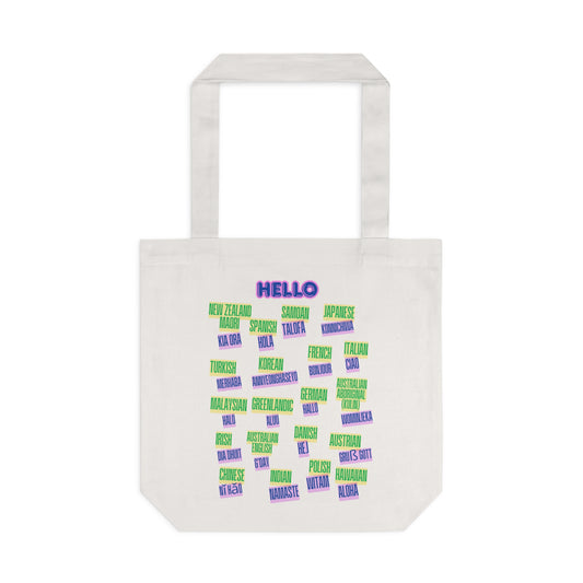Multilingual Greeting Cotton Tote Bag | Eco-Friendly Shopping Bag, Travel Tote, Gift for Language Lovers, Reusable Grocery Bag, Cute [...]