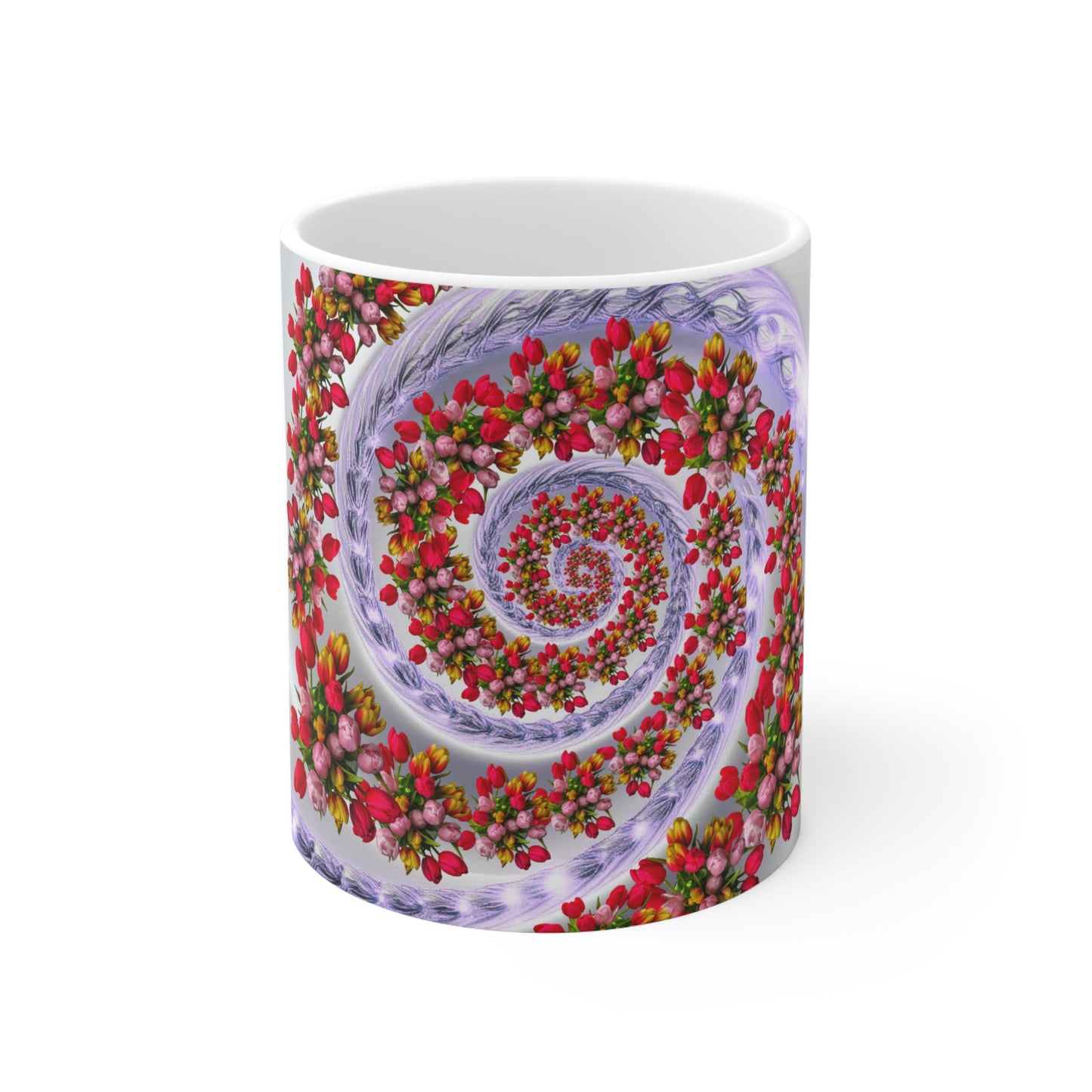 Spring Time Coffee Mug — Ceramic 11oz, Everyday Floral Morning Brew
