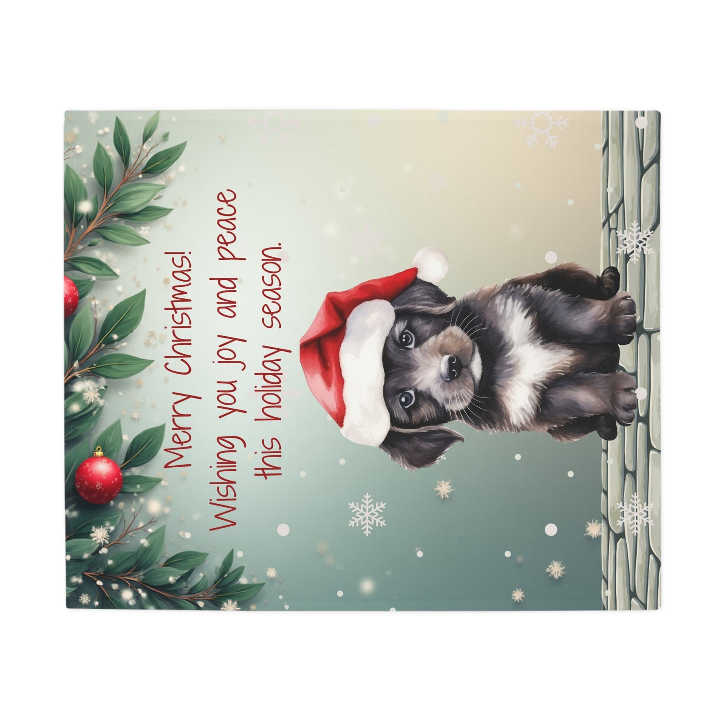 Christmas Puppy Plush Fleece Blanket